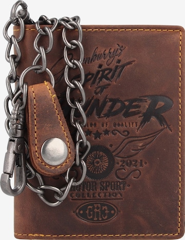 GREENBURRY Wallet 'Racing Collection' in Brown: front