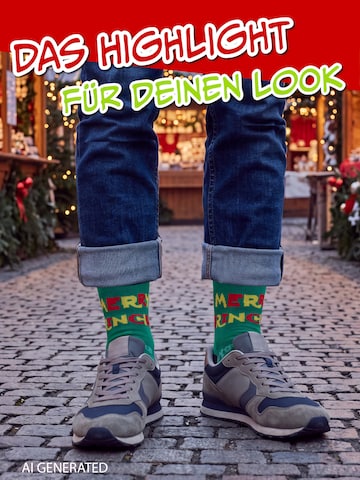 The Grinch Socken 'Merry Grinchmas'‌ in Grün