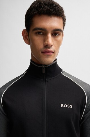 BOSS - Sudadera con cremallera en negro
