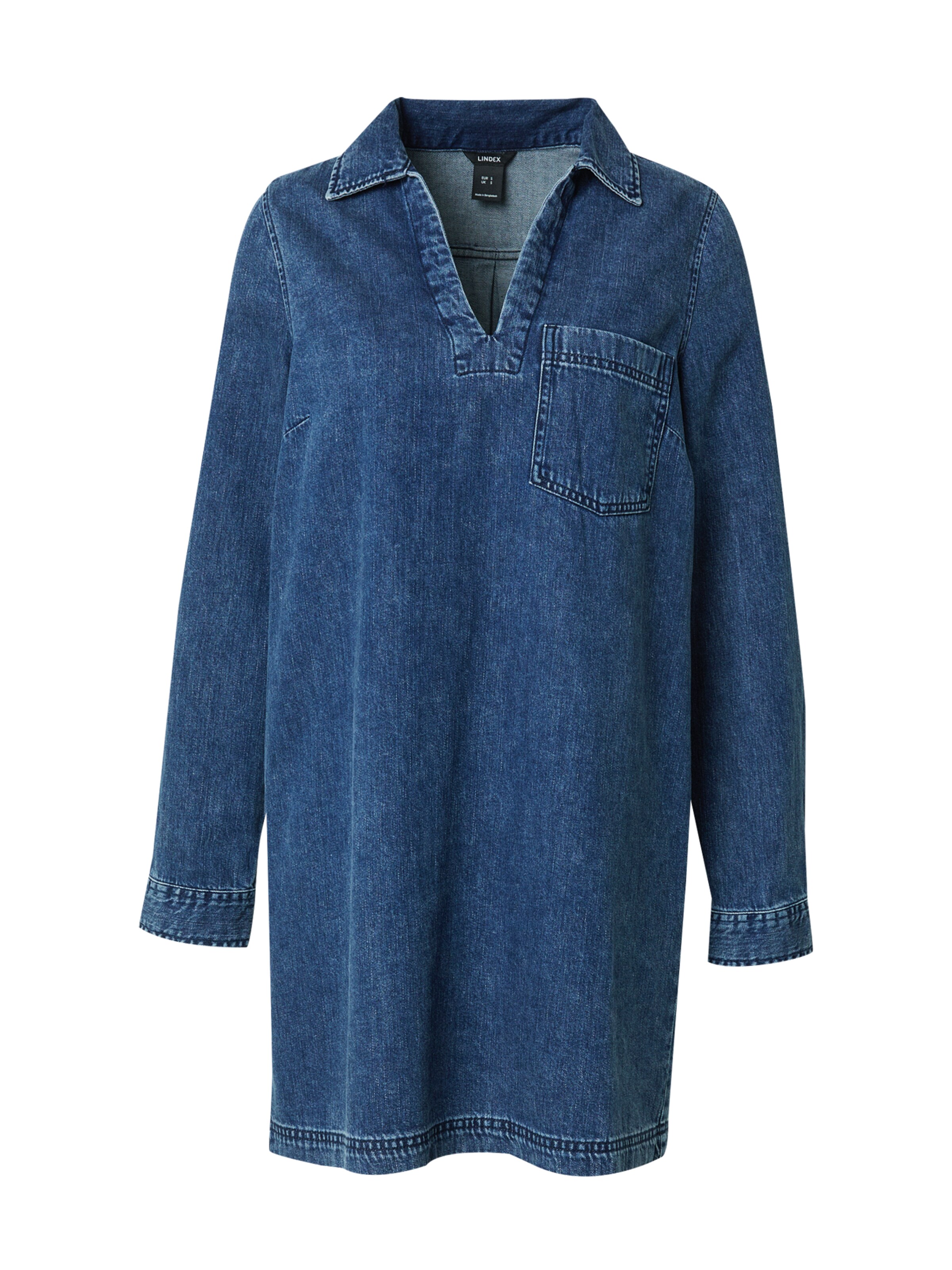 Lindex Μπλουζοφόρεμα 'Aster' σε μπλε: μπροστά