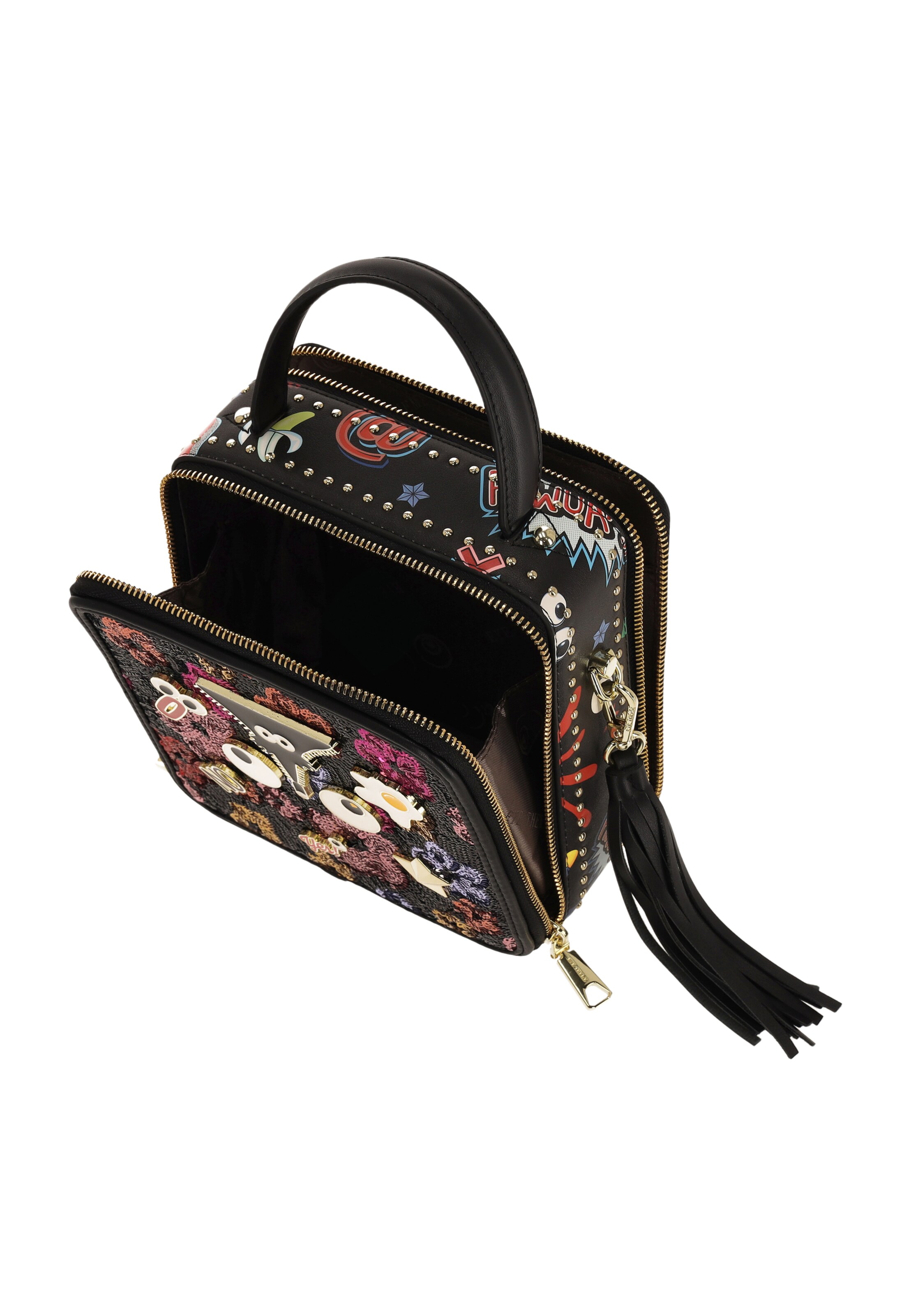 MYMO - Malas de tiracolo 'Pop Eyetheme' em preto