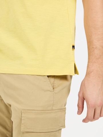 CAMEL ACTIVE Kurzarm Poloshirt aus Organic Cotton in Gelb