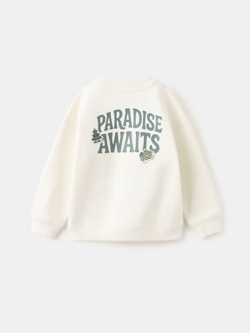 MANGO KIDS Mikina 'MSTICKER' – bílá