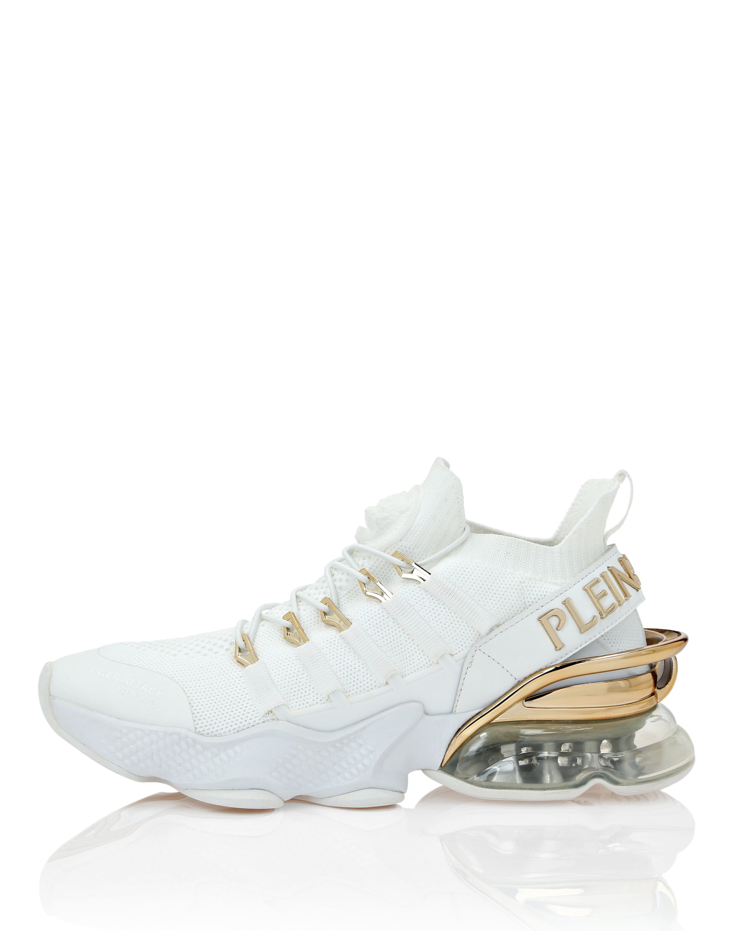 Plein Sport Sneaker 'Tiger Attack//Gen.X.04' in Weiß: Vorderseite