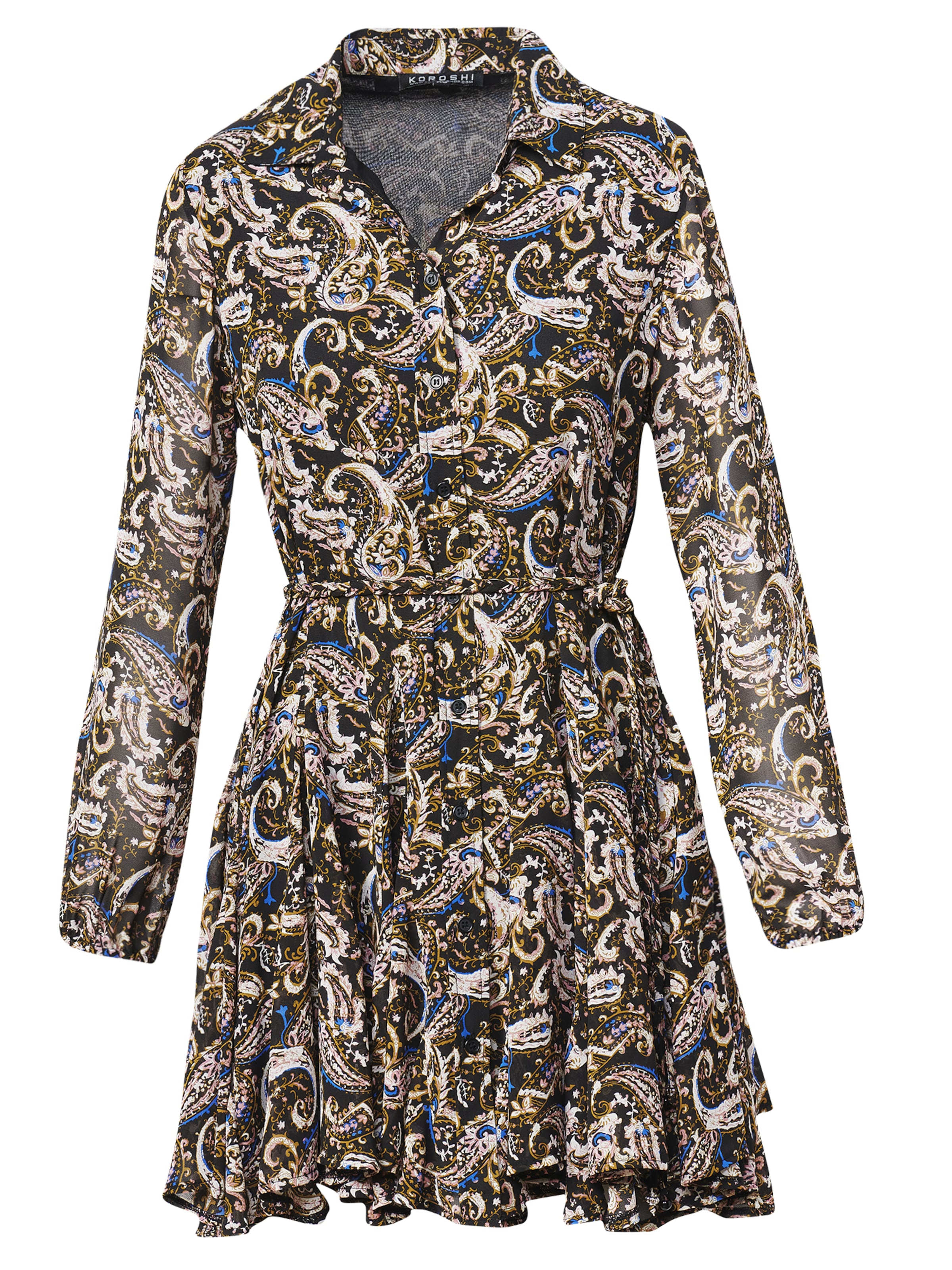 KOROSHI - Vestido em mistura de cores: frente