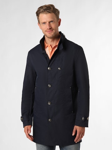 Finshley & Harding Between-Seasons Coat 'Niklas' in Blue: front