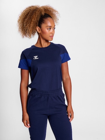 Hummel Performance Shirt 'TRAVEL' in Blue: front