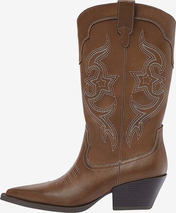 Pull&Bear Cowboy Boots in Brown