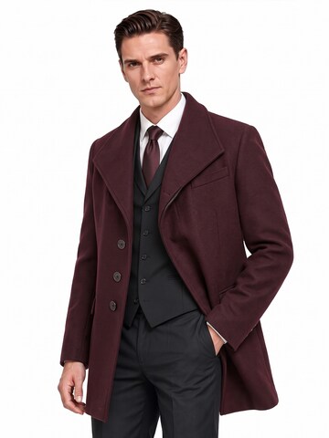 ALLTHEMEN Winterjas 'Herbstnebel' in Rood: voorkant