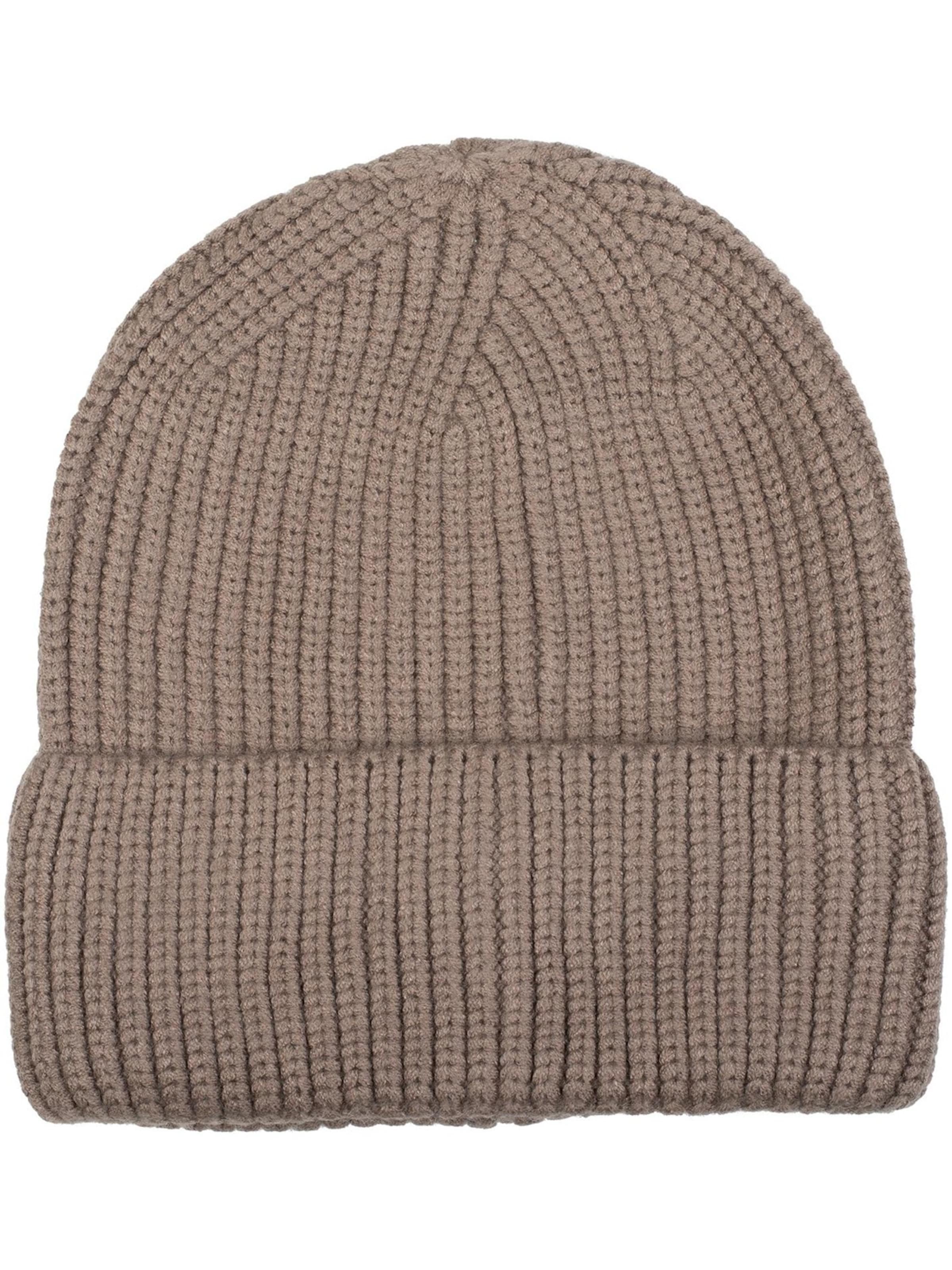 styleBREAKER Beanie 'Feinstrick Beanie Mütze mit Krempe' in Taupe, Item view