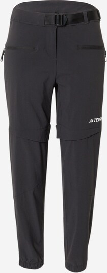 Pantaloni sport 'Utilitas Zip-Off' ADIDAS TERREX pe negru / alb, Vizualizare produs