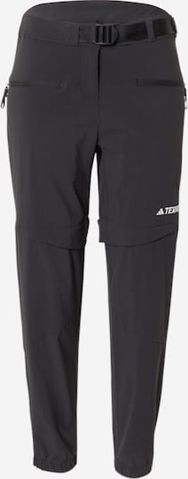 ADIDAS TERREX Sportbroek 'Utilitas Zip-Off' in de kleur Zwart / Wit, Productweergave