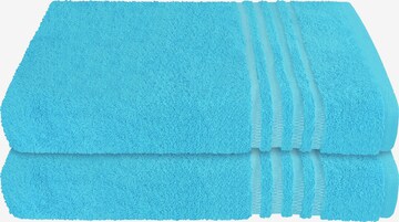 SCHIESSER Shower Towel 'Milano' in Blue: front