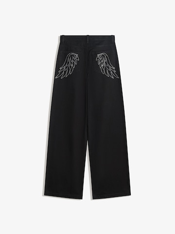 Baggy Jean Bershka en noir : devant