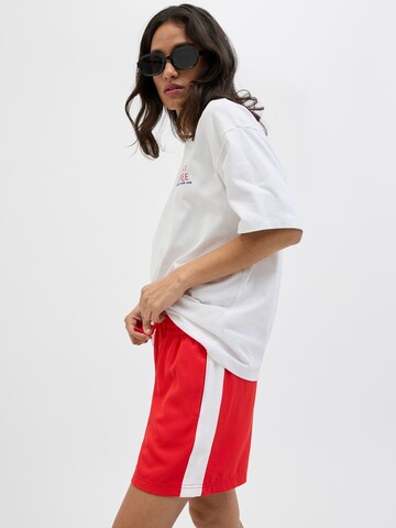 JJXX Wide leg Broek 'JXLia' in Rood