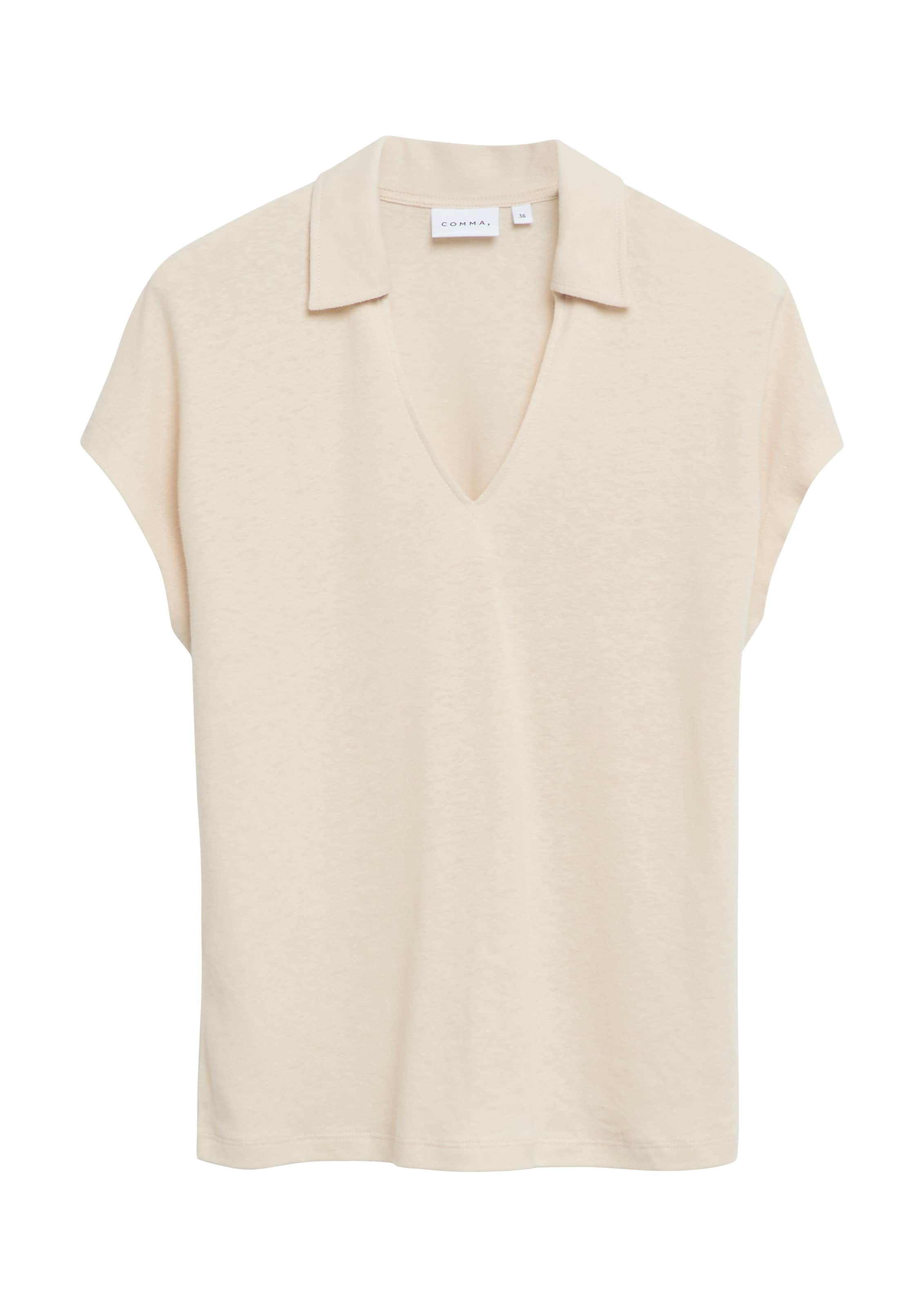 COMMA Poloshirt in Beige: Vorderseite