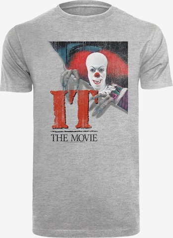F4NT4STIC Shirt 'IT Distressed Poster' in Grijs: voorkant