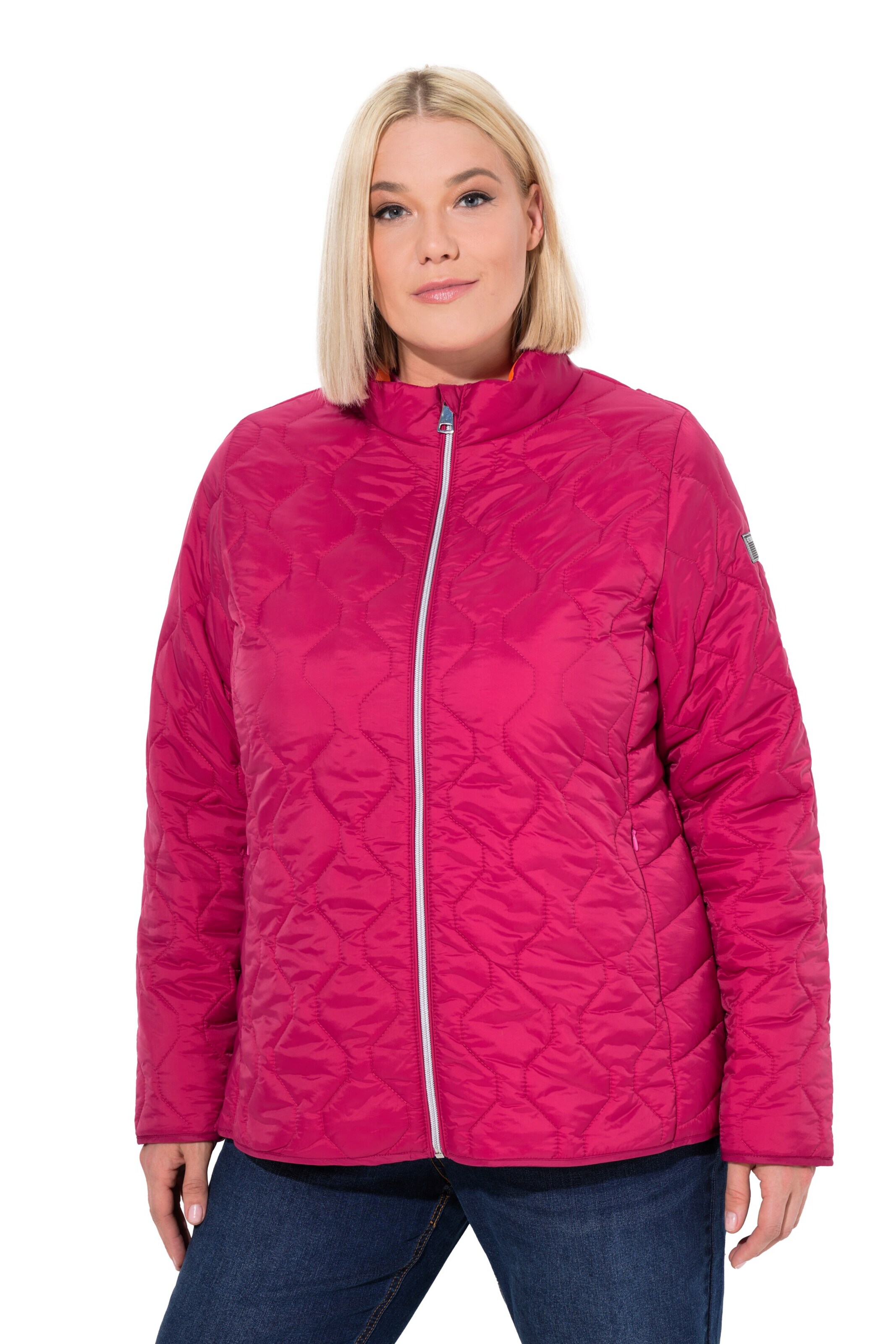 Ulla Popken Steppjacke in Pink: Vorderseite