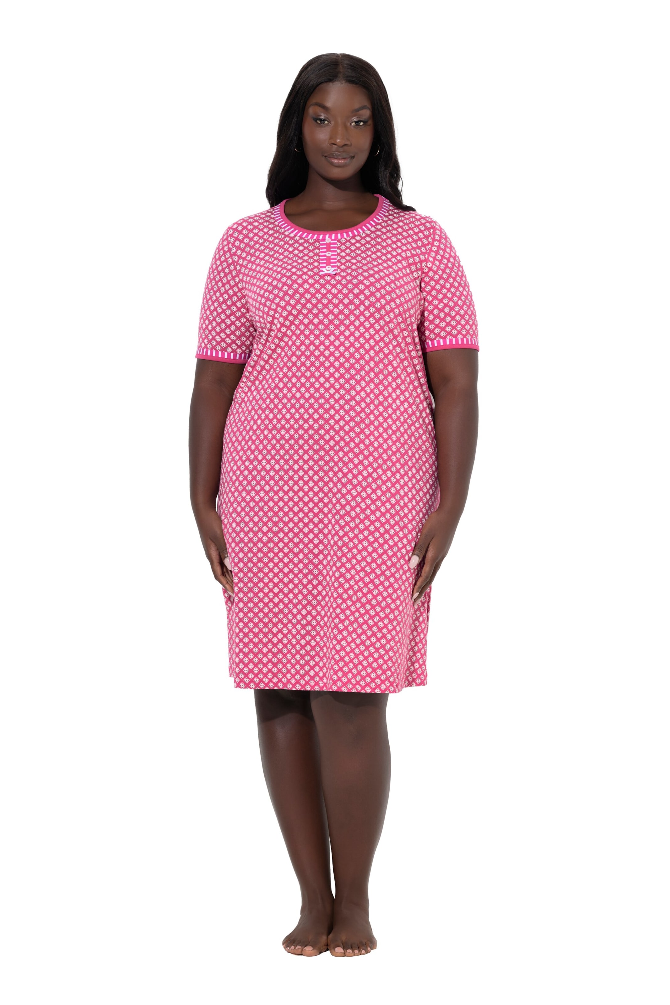 Ulla Popken Nachthemd in Pink