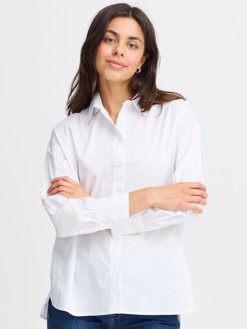 Chemisier Fransa en blanc : devant