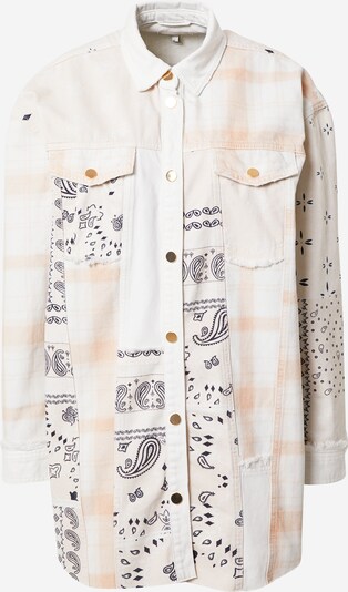 River Island Shacket in beige / schwarz / weiß, Produktansicht