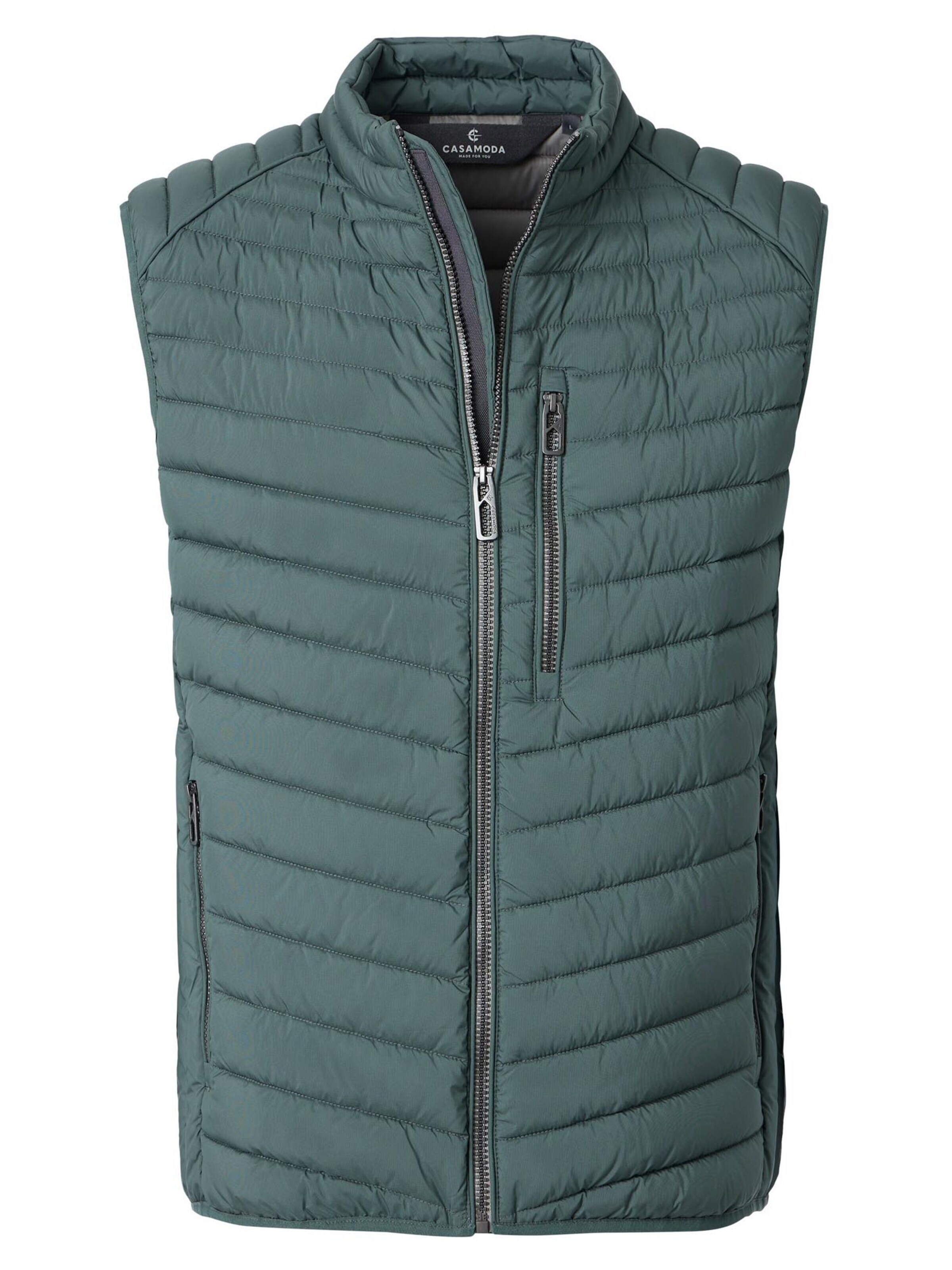 CASAMODA Vest 'Basic' in Green: front