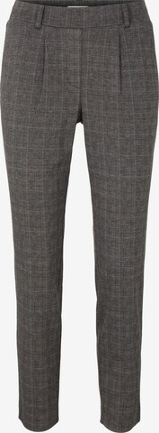 Coupe slim Pantalon à pince TOM TAILOR en gris : devant