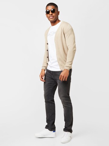 JACK & JONES Strikkejakke 'DALLAS' i beige