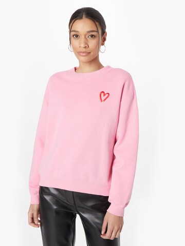 Monki - Sweatshirt em rosa: frente