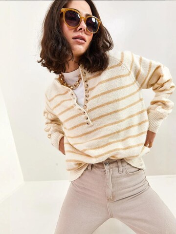 Pull-over Bianco Lucci en beige