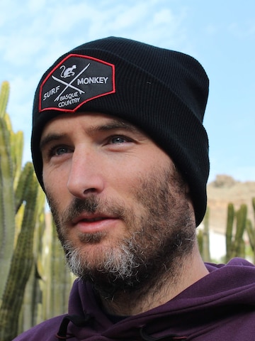 Surf Monkey Beanie in Black