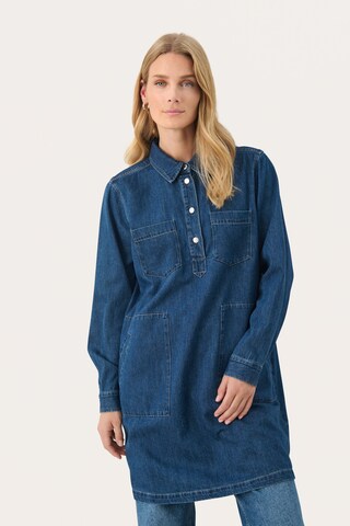 Part Two Jurk 'Stine' in Blauw: voorkant
