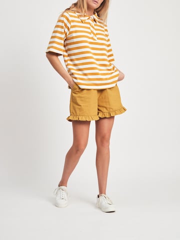 Regular Pantalon 'Flounce' VILA en jaune