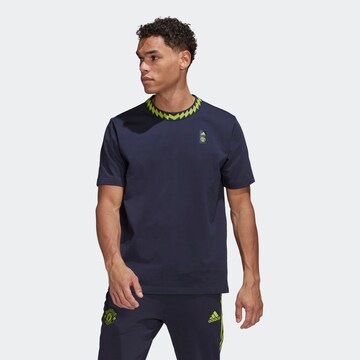 T-Shirt fonctionnel 'Manchester United' ADIDAS PERFORMANCE en bleu : devant