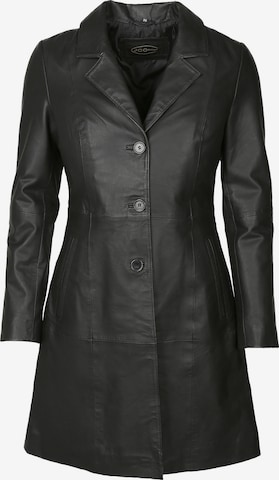 JCC Ledermantel in Schwarz: Vorderseite