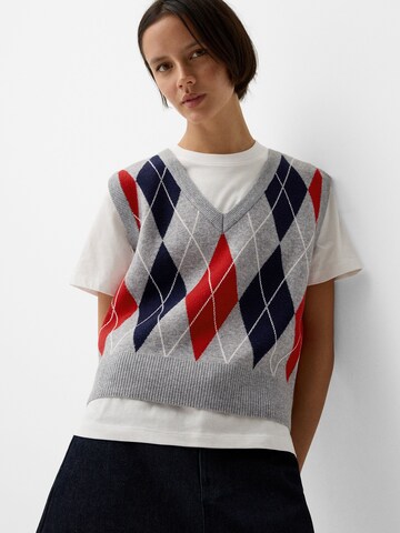 Bershka Strickweste in Grau