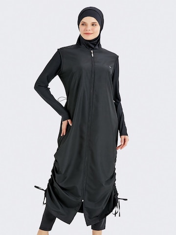 C&City Badeanzug 'Hijab' in Schwarz: Vorderseite