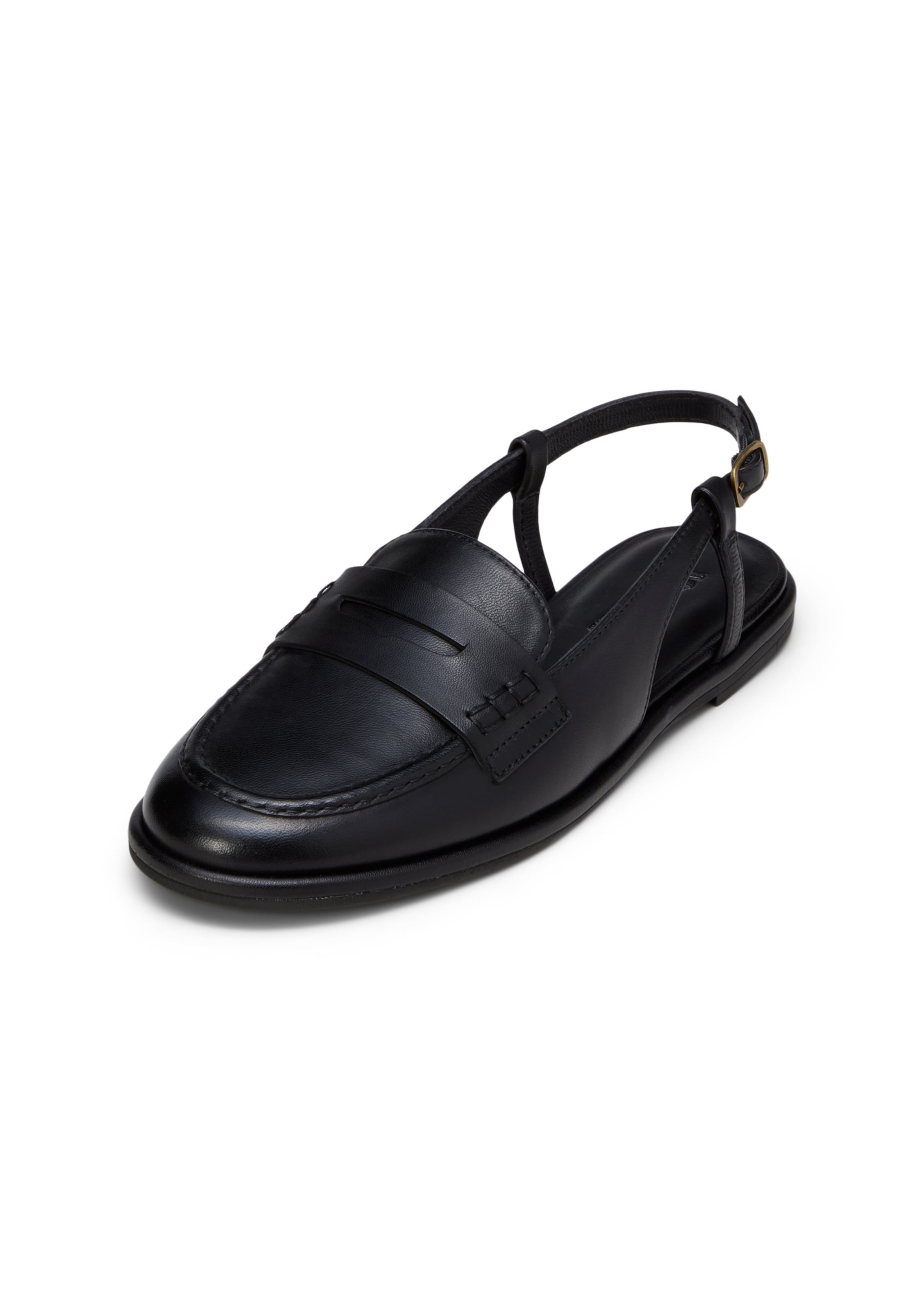 Marc O'Polo Slipper 'Alva' in Schwarz: Vorderseite