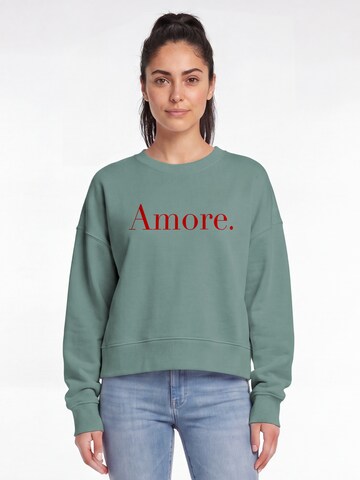 Watapparel Sweatshirt 'Amore' in Grün: Vorderseite