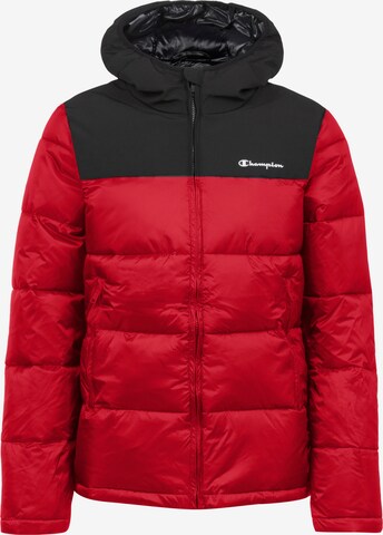 Champion Authentic Athletic Apparel Winter Jacket 'Legacy' in Red: front