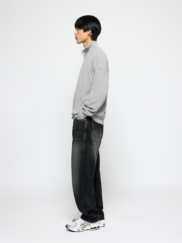 Burocs Sweater 'Knit Half-Zip' in Grey