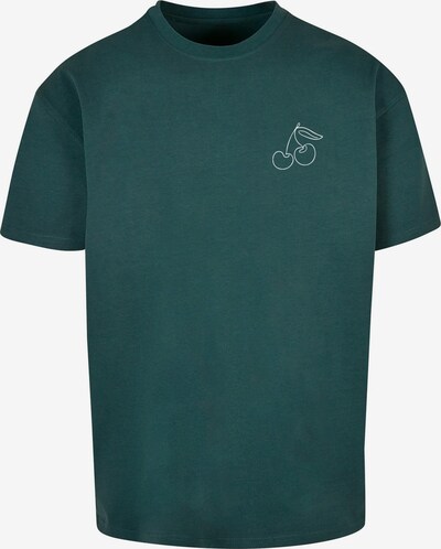 Merchcode T-Shirt 'Cherry' en vert foncé / blanc, Vue avec produit