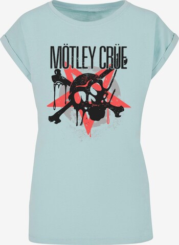 Maglietta 'Motley Crue - Montage Skull' di Merchcode in blu: frontale