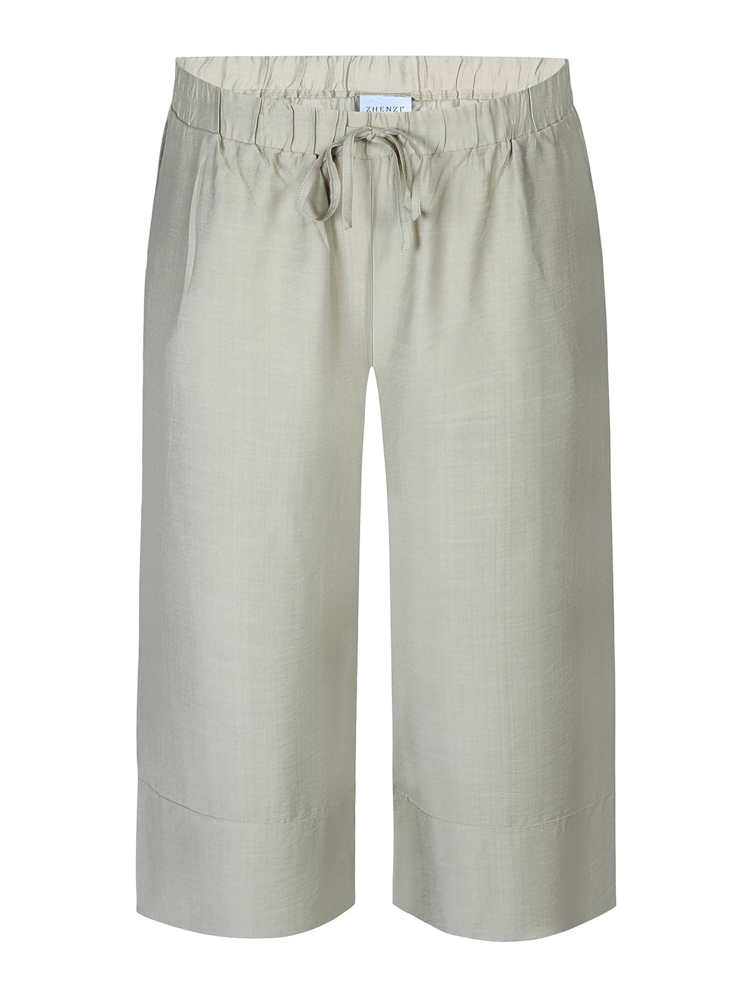 Zhenzi Wide leg Broek 'Jamie 1378' in Groen: voorkant