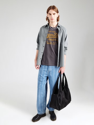 pelēks Superdry T-Krekls