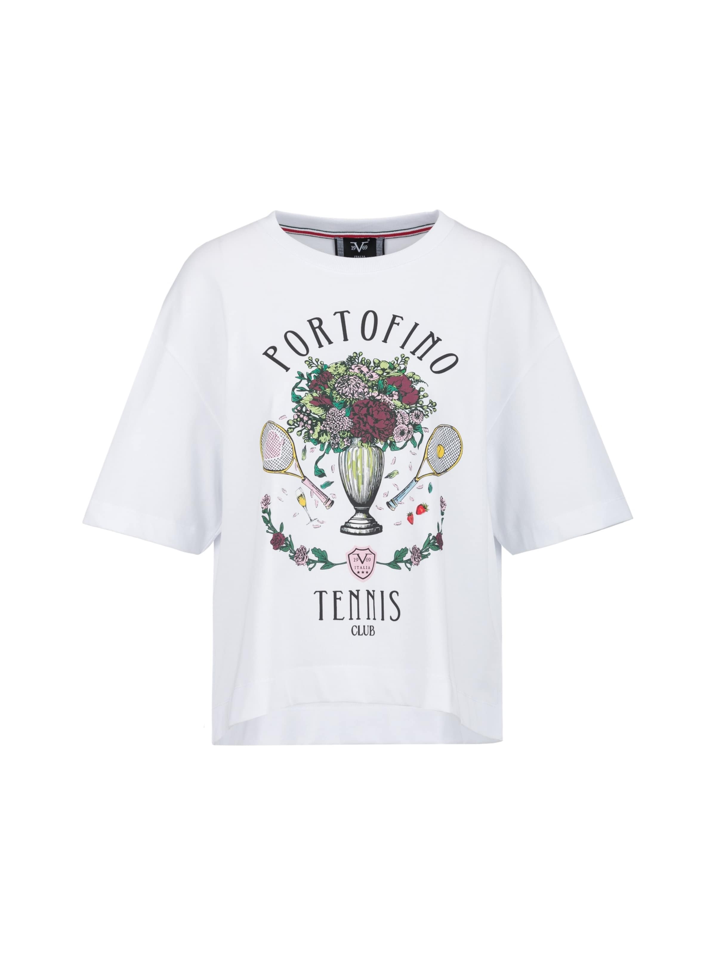 19V69 ITALIA Shirt 'Petonia Tennis' in Wit: voorkant
