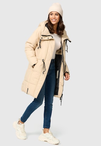 Manteau d’hiver 'Zuckertatze XIV' NAVAHOO en beige : devant