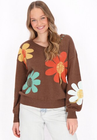 MYMO Sweater in Brown: front