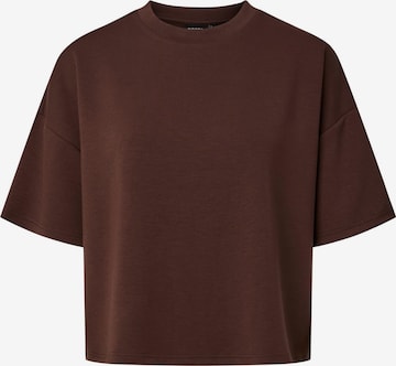 PIECES Sweatshirt 'PCPolly' in Bruin: voorkant