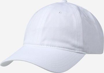 Casquette LACOSTE en blanc : devant